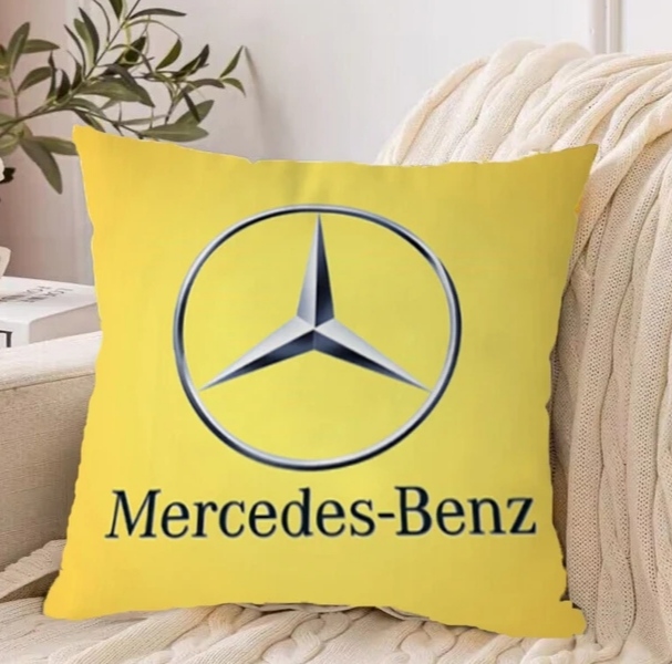 Moto polštář Mercedes Benz 30x30cm žlutý