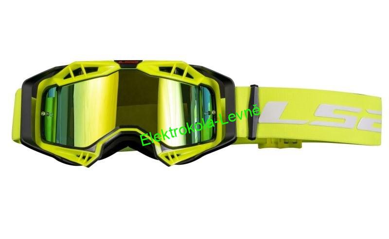 Moto brýle LS2 PRO Aura žluté zrcadlové