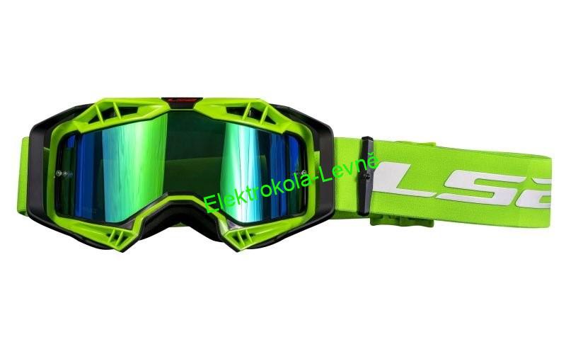 Moto brýle LS2 PRO Aura zelené zrcadlové