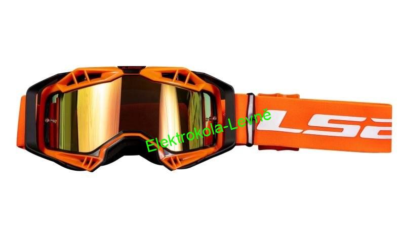 Moto brýle LS2 PRO Aura oranžové zrcadlové