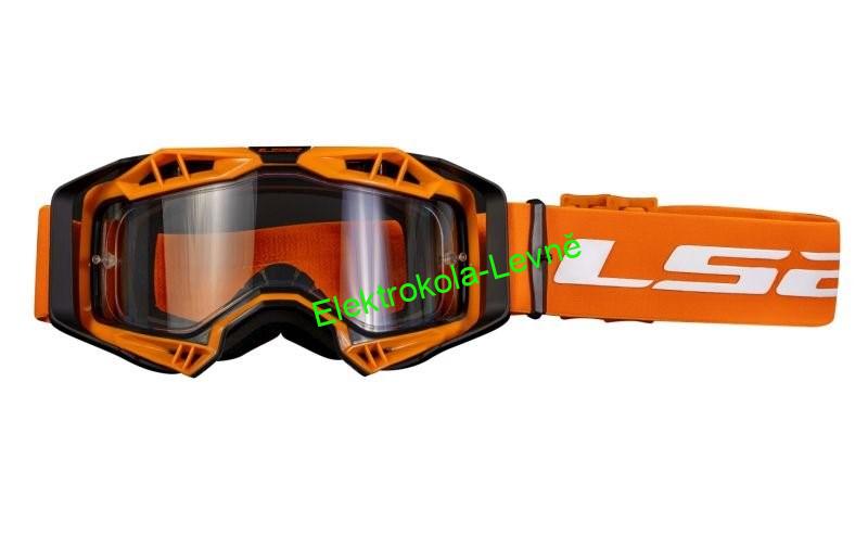 Moto brýle LS2 Aura oranžové