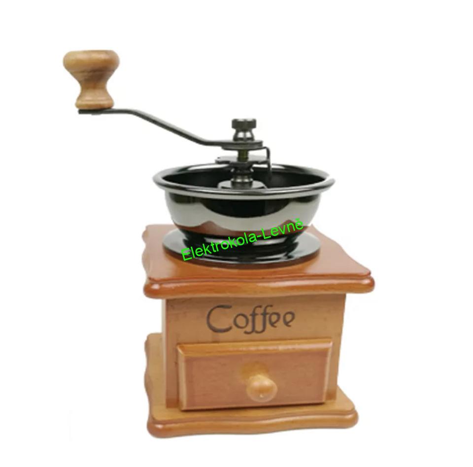 Ruční dřevený mlýnek na mletí kávy