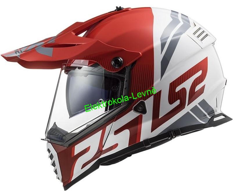 Krosová moto přilba LS2 MX436 Pionner Evo Evolved red/white