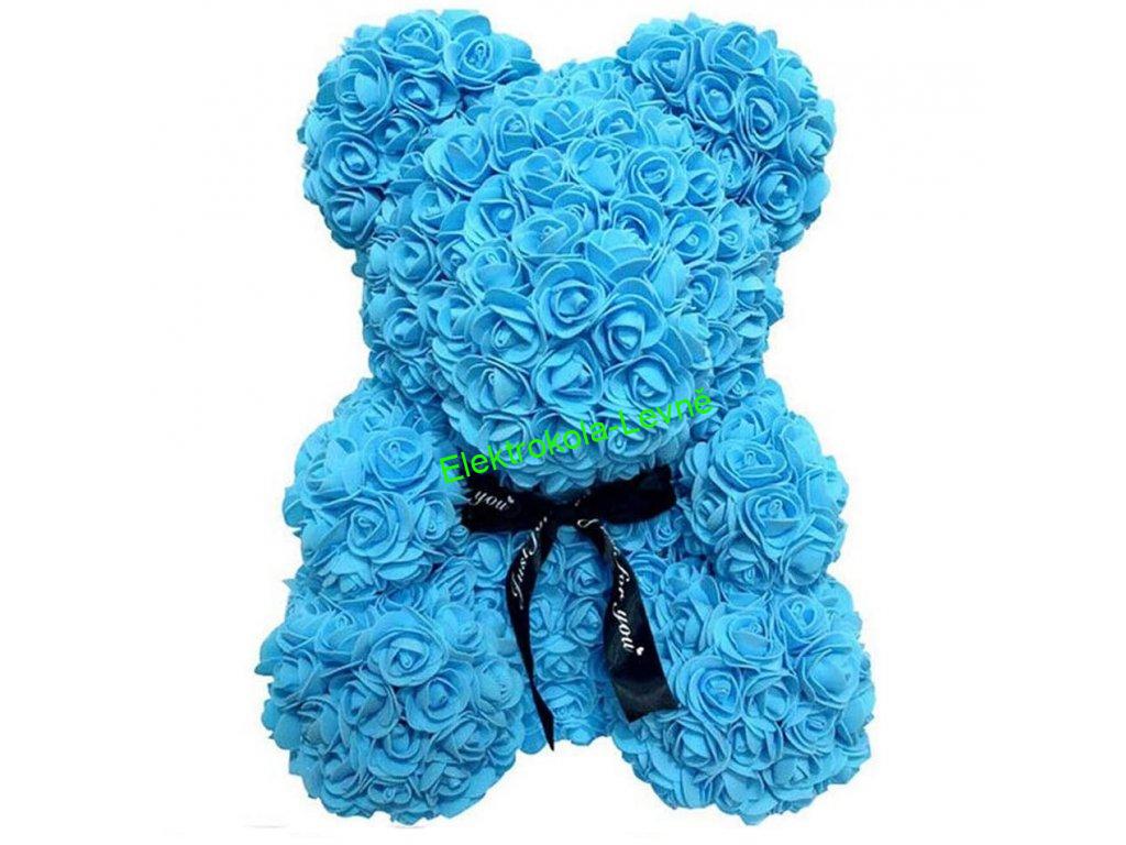 Medvídek z růží Rose Bear modrý