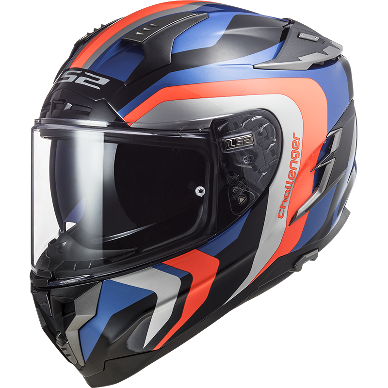 Integrální moto helma LS2 FF327 Challenger Galactic blue orange