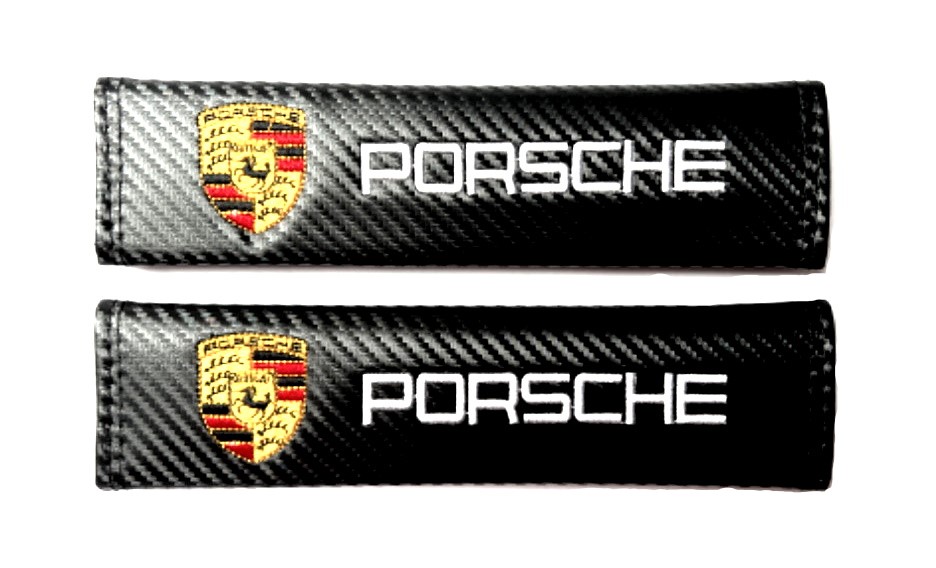 Porsche návlek na bezpečnostní pás 2ks - Carbon