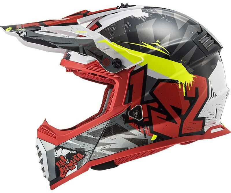 Motokrosová helma LS2 MX437 Fast Evo Crusher black/red