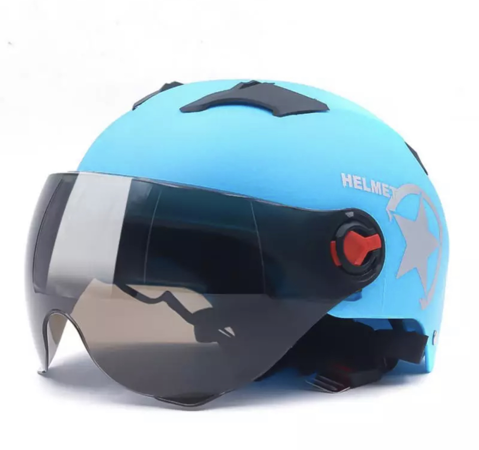 Moto helma STAR světlá modrá