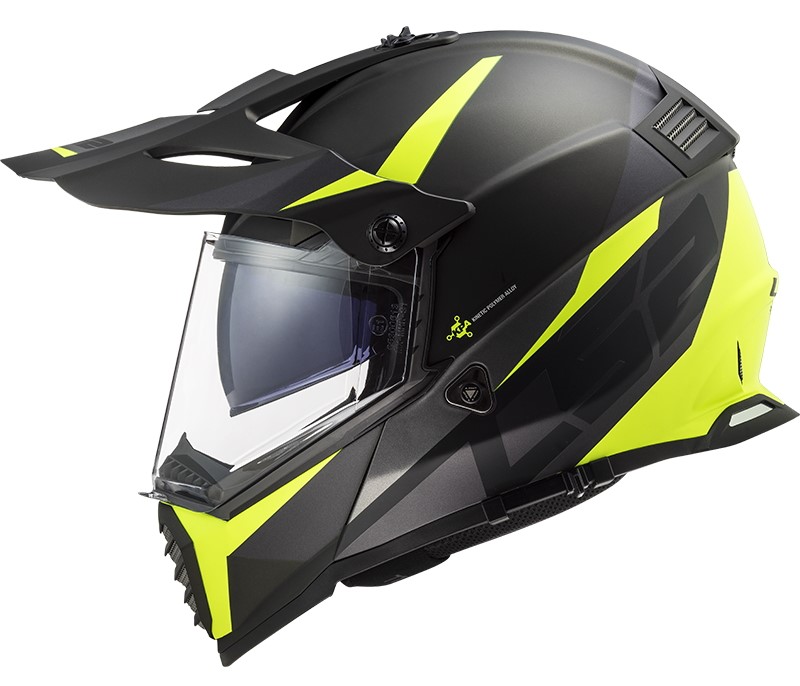 Krosová moto přilba LS2 MX436 Pionner Evo Router black/yellow