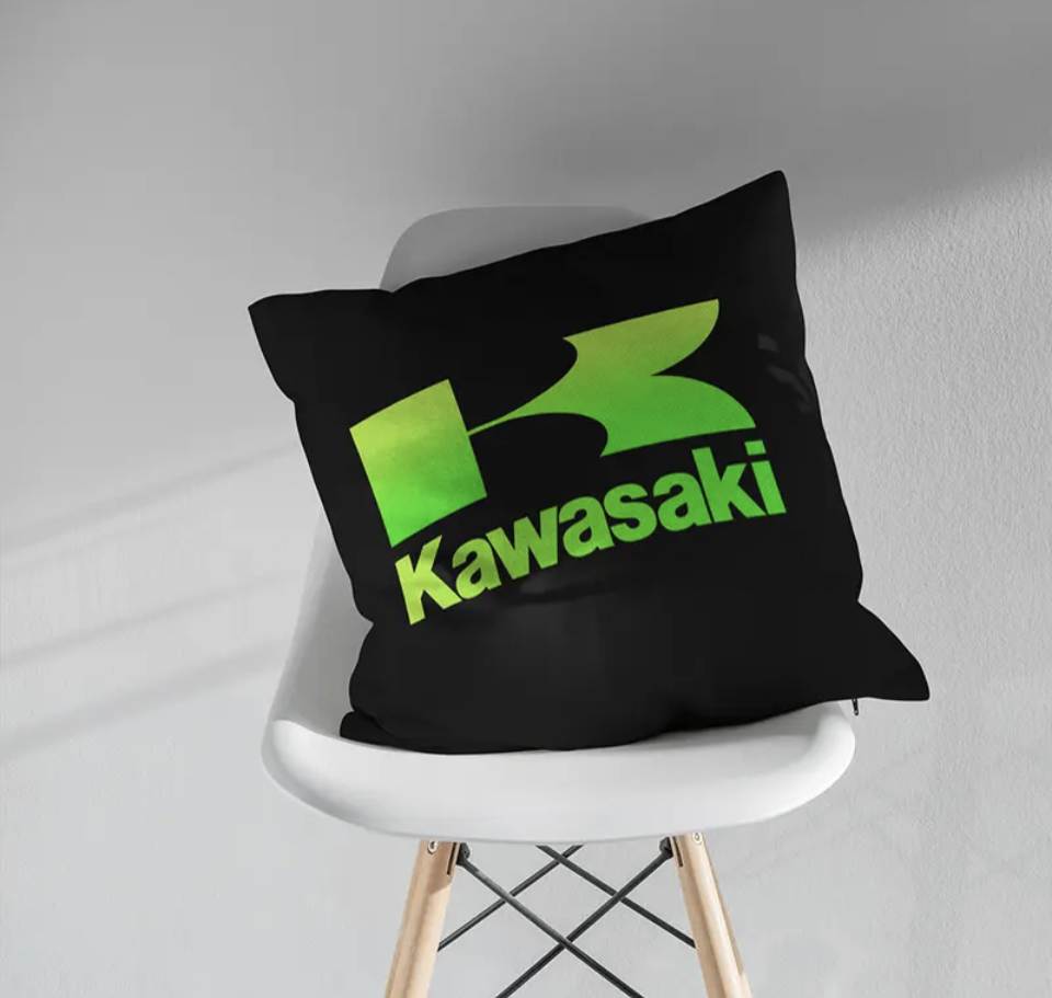 Moto polštář Kawasaki černý 45x45cm