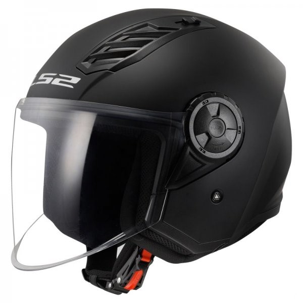 Helma na skútr matná černá LS2 OF616 Airflow II Solid
