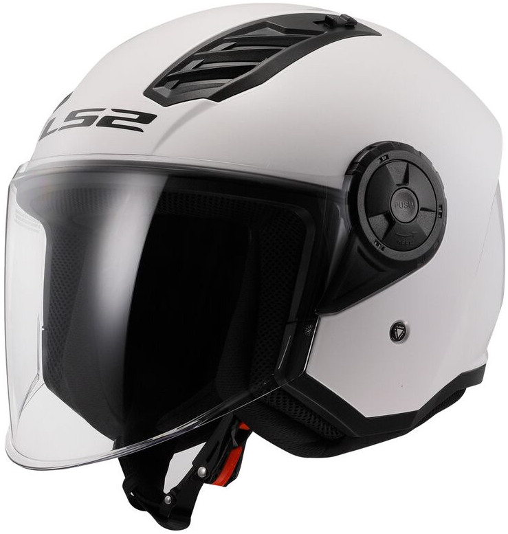 Helma na skútr bílá LS2 OF616 Airflow II Solid
