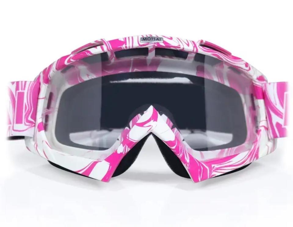 Brýle na motocross růžové
