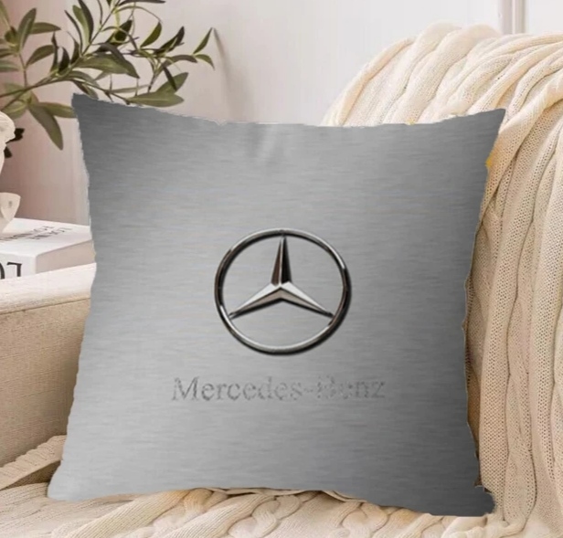 Moto polštář Mercedes Benz 30x30cm šedý