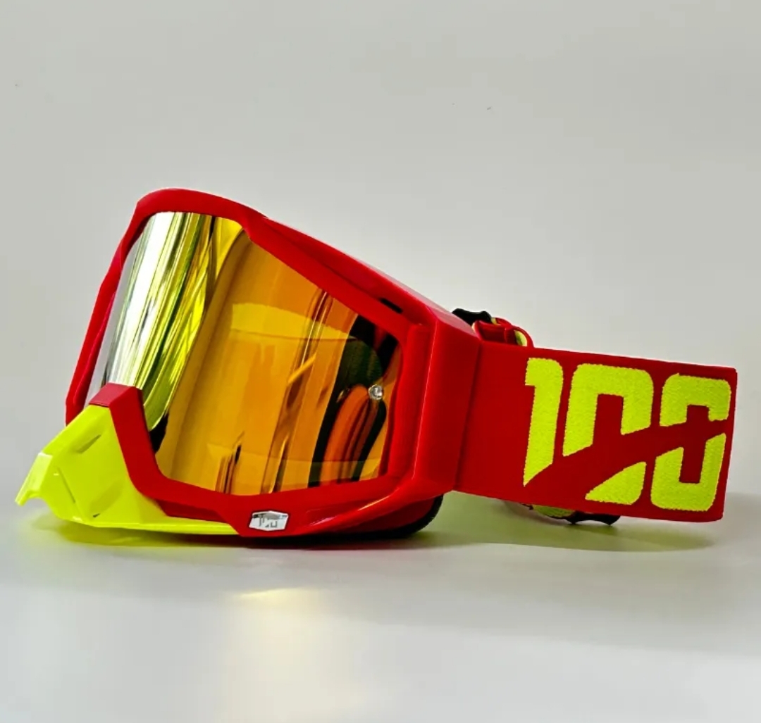Brýle na motocross červeno-žluté