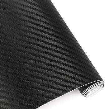 Černá karbonová 3D samolepící folie 152x180cm