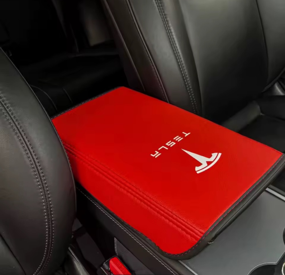 Potah loketní opěrky pro Tesla model 3/Y červený