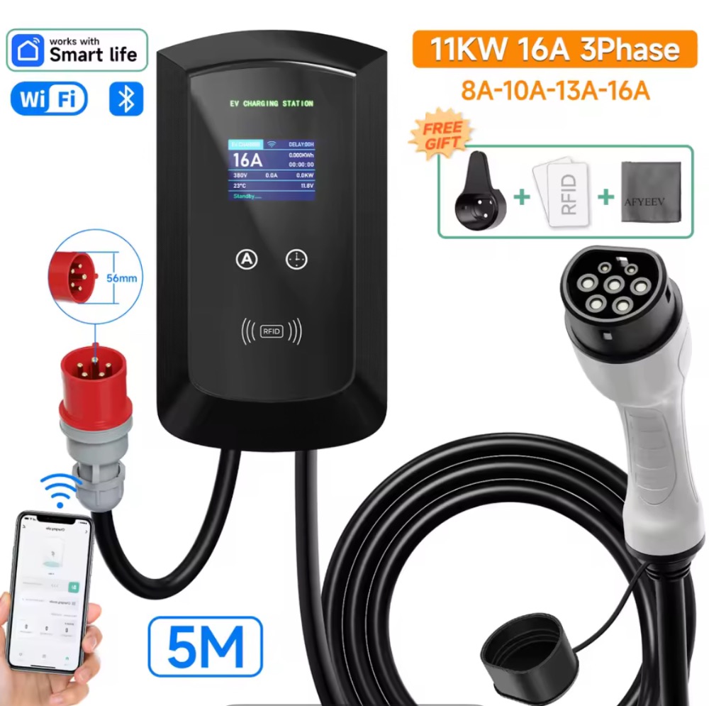 Nástěnný wallbox do sítě 380-400V 11kW WIFI