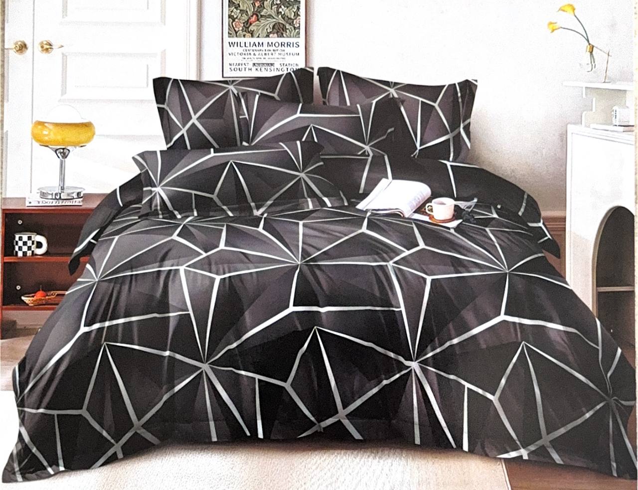 Bavlněné 7-dílné povlečení na manželskou postel bílé