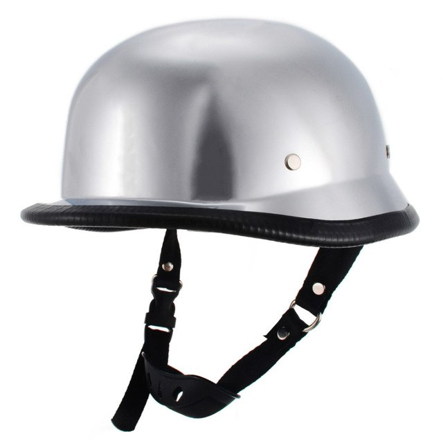 Moto helma německá stříbrná