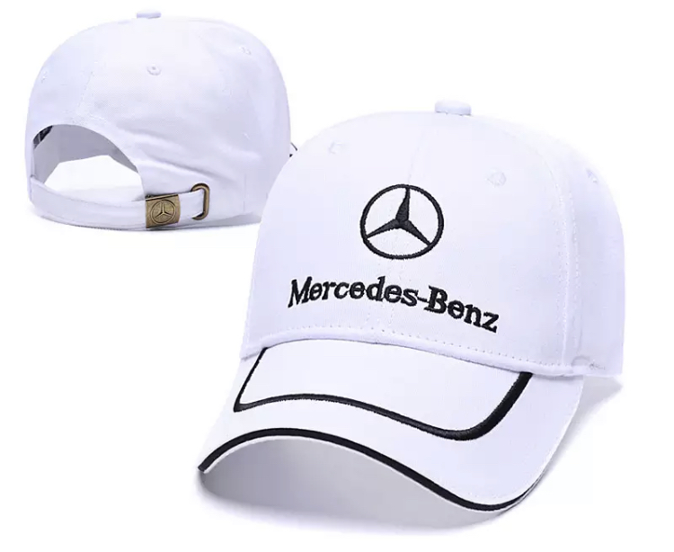 Mercedes čepice s kšiltem bílá